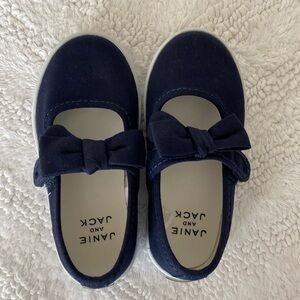 Janie and Jack Canvas Bow Sneaker, Toddler 8